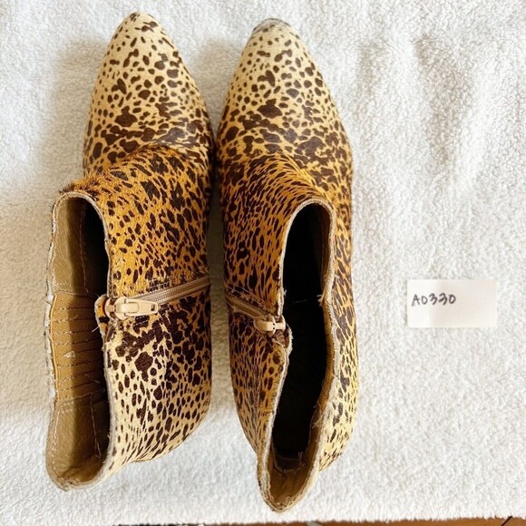 Matisse Womens Teddy Leather Fur Wedge Ankle Boot Bootie Sz 9 Pointed Toe *Read - Picture 13 of 14